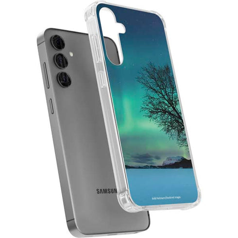 StockTrek Aurora Borealis over a lake in Norway Galaxy S24 Plus Clear Case